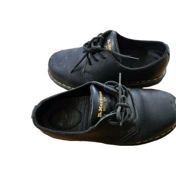 Men Dr Martens Steel Toe Black US Size 9 Softwair USA Slip Resistant - Picture 1 of 11